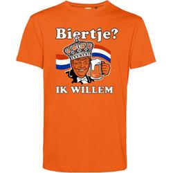 T-shirt Biertje? Ik Willem | Koningsdag kleding | oranje t-shirt | Oranje | maat XXL